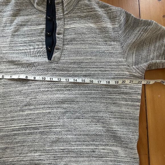 Relwen Loop Back Mock Knit Shirt - Light Gray - Picture 3 of 3